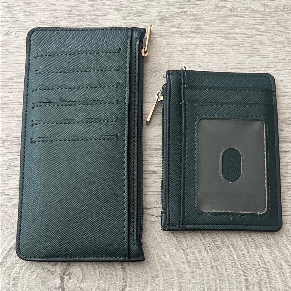 Dark Teal Wallet and Card Holder Set